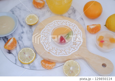 Refreshing Summer Dessert with Fresh Fruits Refreshing Summer Dessert with Fresh Fruits 129850114