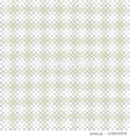 Sage Green White Plaid Gingham Madras Check Hand Drawn Background Pattern Overlay 129850859