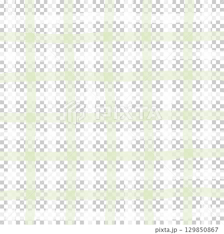 Sage Green White Plaid Gingham Madras Check Hand Drawn Background Pattern Overlay 129850867