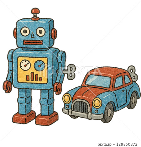 ブリキのおもちゃ 昭和レトロ玩具（ロボット・自動車） 129850872