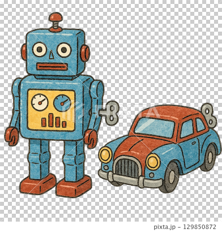 ブリキのおもちゃ 昭和レトロ玩具（ロボット・自動車） 129850872