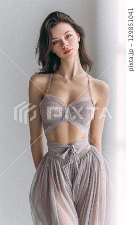 ドレスを着た女性 129851041