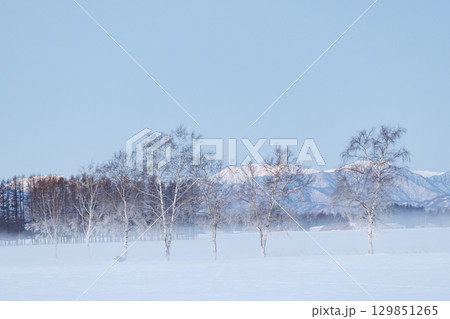 気嵐と日高山脈 129851265