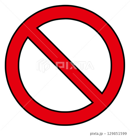 禁止マーク 129851599