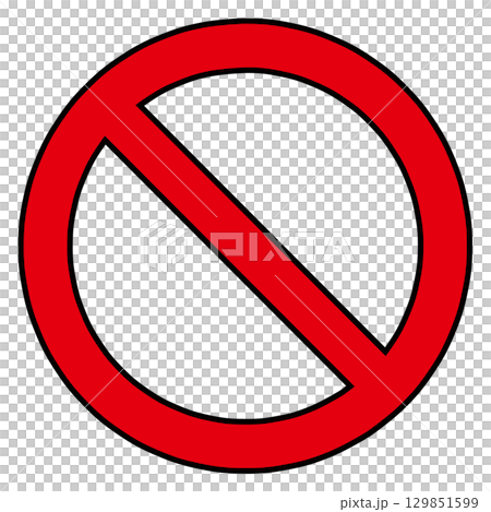 禁止マーク 129851599