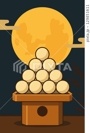 月見団子「AI生成画像」 129851611