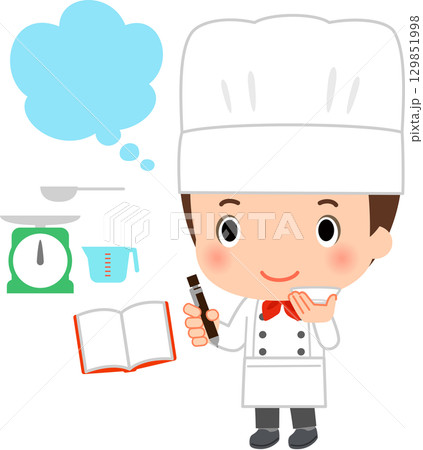 料理の試作をするシェフ、メニュー開発 129851998