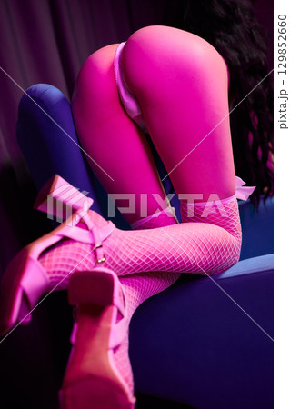 Elegant Seduction A Captivating and Charming Pose in Stylish and Alluring Lingerie Elegant Seduction A Captivating and Charming Pose in Stylish and Alluring Lingerie 129852660