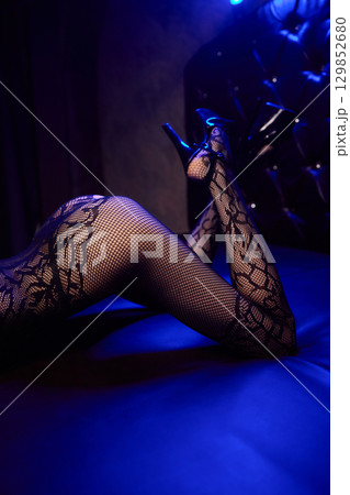Elegant Seduction A Captivating and Charming Pose in Stylish and Alluring Lingerie Elegant Seduction A Captivating and Charming Pose in Stylish and Alluring Lingerie 129852680