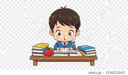 読書をする男の子 129852843