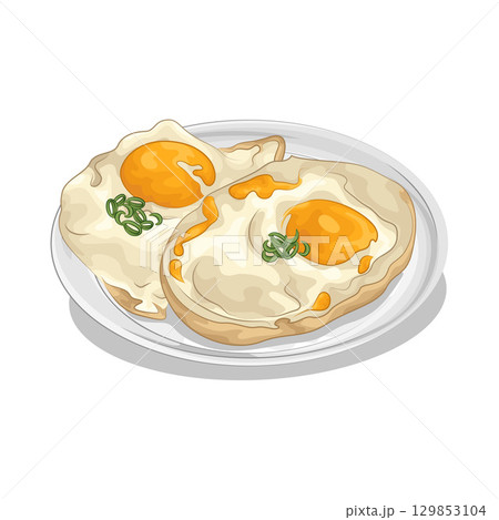 Illustration of Fried Egg Illustration of Fried Egg 129853104