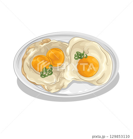 Illustration of Fried Egg Illustration of Fried Egg 129853110