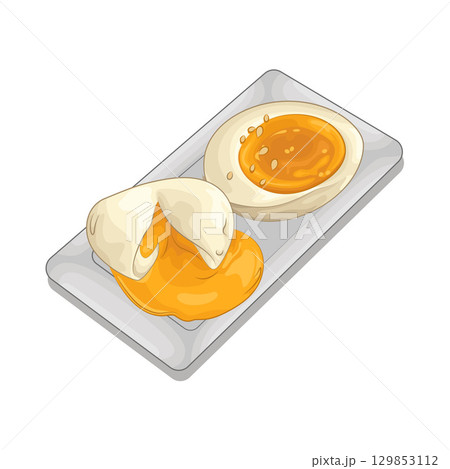 Illustration of Boiled Egg Illustration of Boiled Egg 129853112
