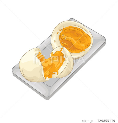 Illustration of Boiled Egg Illustration of Boiled Egg 129853119
