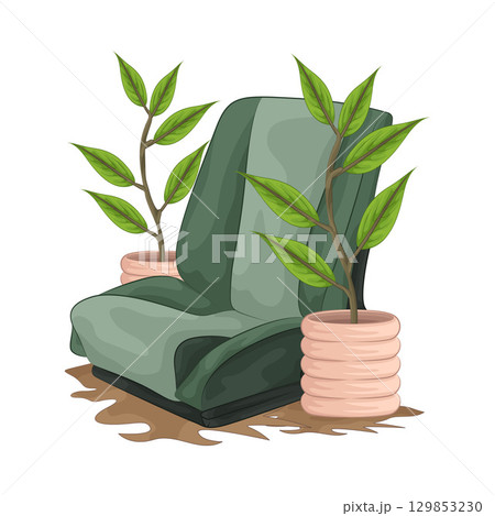 Illustration of Car Seat Illustration of Car Seat 129853230