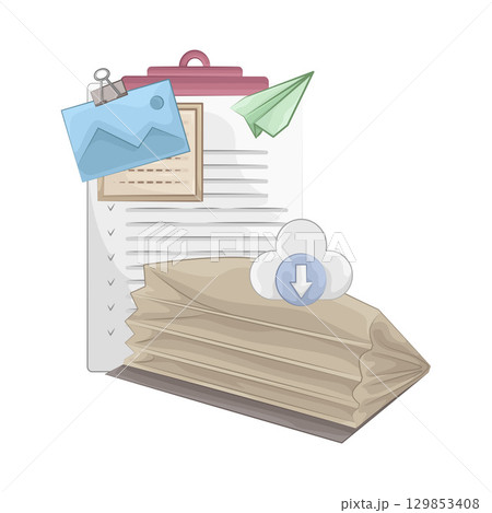 Illustration of Folder Download Illustration of Folder Download 129853408