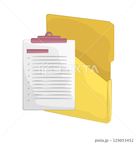Illustration of Folder Illustration of Folder 129853452