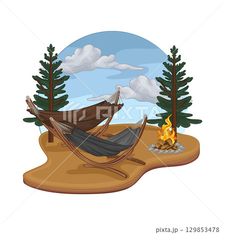 Illustration of Hammock 129853478