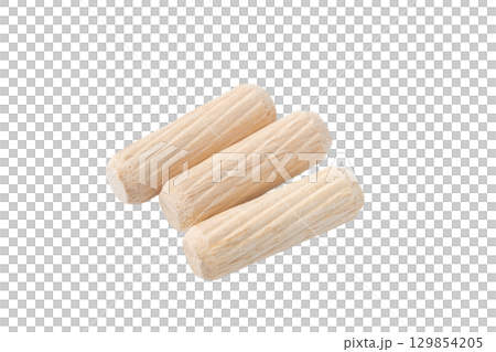 透明背景（png）に木製のダボ 129854205