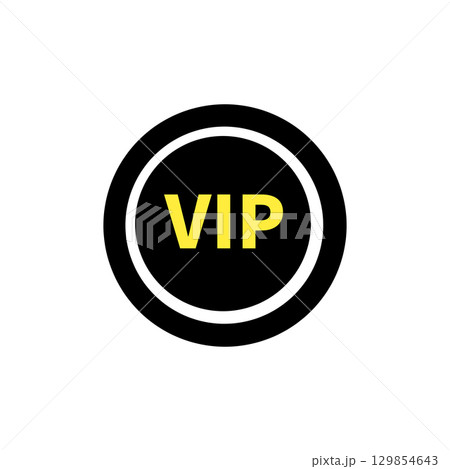 VIP丸型ラベルアイコン – VIP Circle Badge Icon VIP丸型ラベルアイコン – VIP Circle Badge Icon 129854643