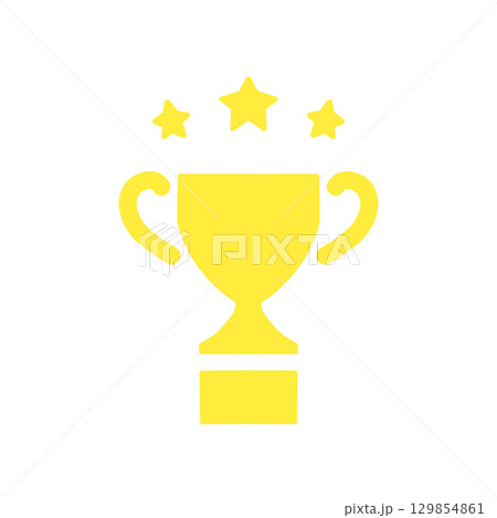 Trophy Icon – トロフィーと星のアイコン（優勝・表彰・実績）	 129854861