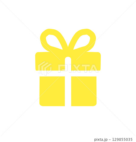 Gift Icon – プレゼントのアイコン素材（シンプル・モノクロ）	 129855035