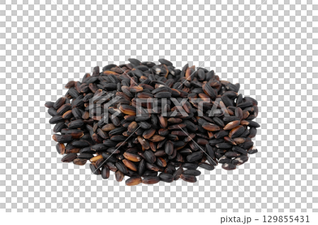 Black rice on a transparent background (png) Black rice on a transparent background (png) 129855431