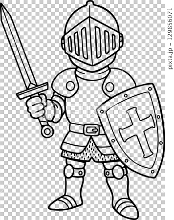 knignt in a helmet 129856071