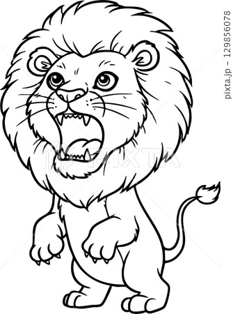 vector illustration of lion 129856078