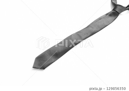 black necktie isolated on white background, father day concept and business style 129856350