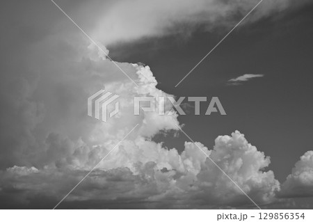 black and white image, buautiful sky with cloud in rainy day black and white image, buautiful sky with cloud in rainy day 129856354