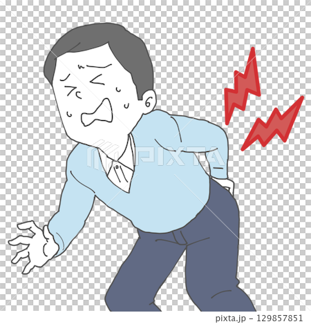 腰が痛い男性2 129857851