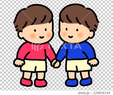 Twin boy illustration Twin boy illustration 129858144