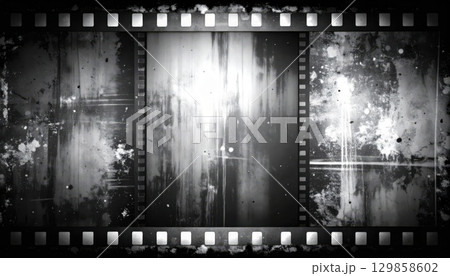 《AI画像》古い映像フィルムのイメージの背景素材 129858602