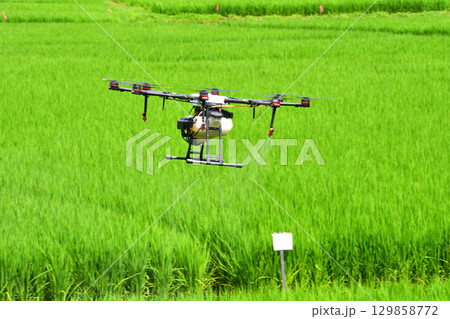 ドローンによる農薬散布 129858772