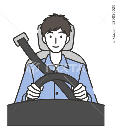 男性一人がドライブ 129859029