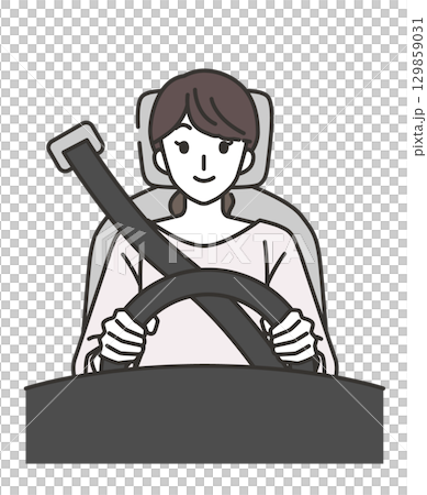 女性がドライブ 129859031