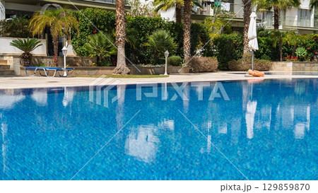 Serene Swimming Pool Oasis A Tranquil Escape for Relaxation and Leisure Getaways 129859870