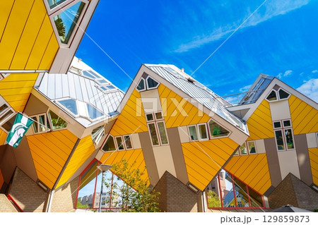 Unique Cube Houses in Rotterdam, Netherlands A Modern Architectural Marvel and Tourist Attraction 129859873