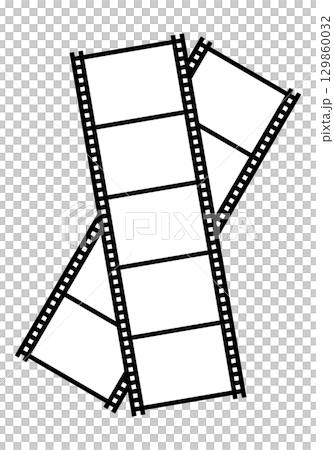 交差するフィルムストリップ 129860032