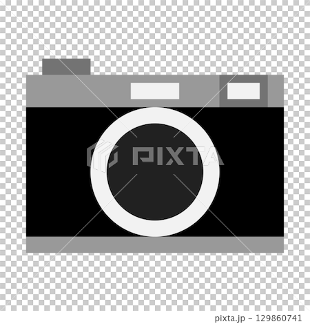 シンプルなカメラのイラスト シンプルなカメラのイラスト 129860741