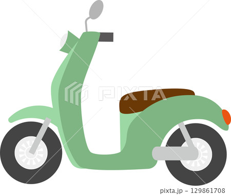 かわいいスクーターのイラスト素材 129861708