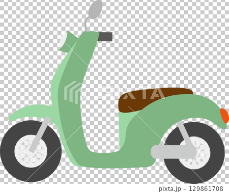 Cute scooter illustration material Cute scooter illustration material 129861708