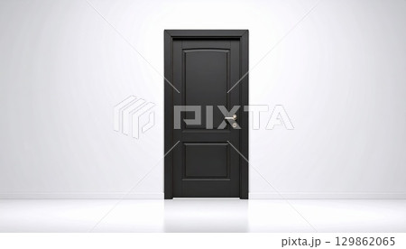 《AI画像》白い部屋の黒いドア 《AI画像》白い部屋の黒いドア 129862065
