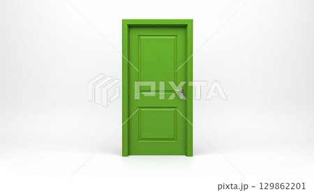 《AI画像》白い部屋の緑色のドア 《AI画像》白い部屋の緑色のドア 129862201