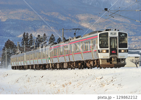 磐越西線　川桁－関戸　JR東日本　719系　719-H-13＋H-28+H-17編成（仙台） 129862212