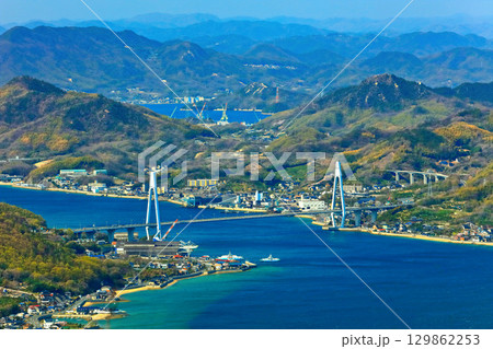 【愛媛県】積善山展望台から見た（生口橋） 129862253