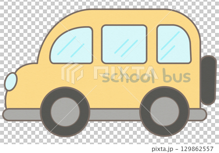 Hand drawn back to school elements yellow school bus Hand drawn back to school elements yellow school bus 129862557