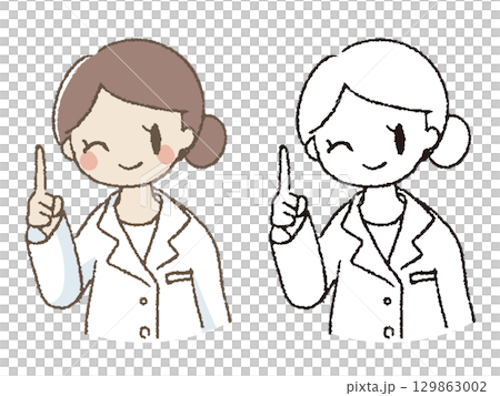 手描きの管理栄養士ウィンク 129863002