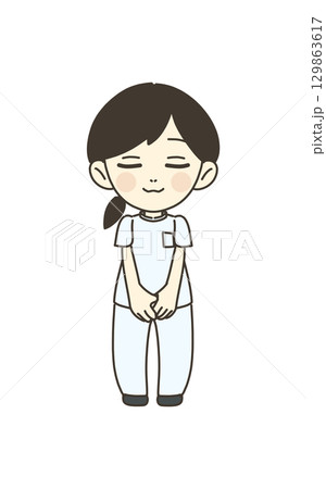 医療従事者の人物 イラスト素材 看護師 医療従事者の人物 イラスト素材 看護師 129863617
